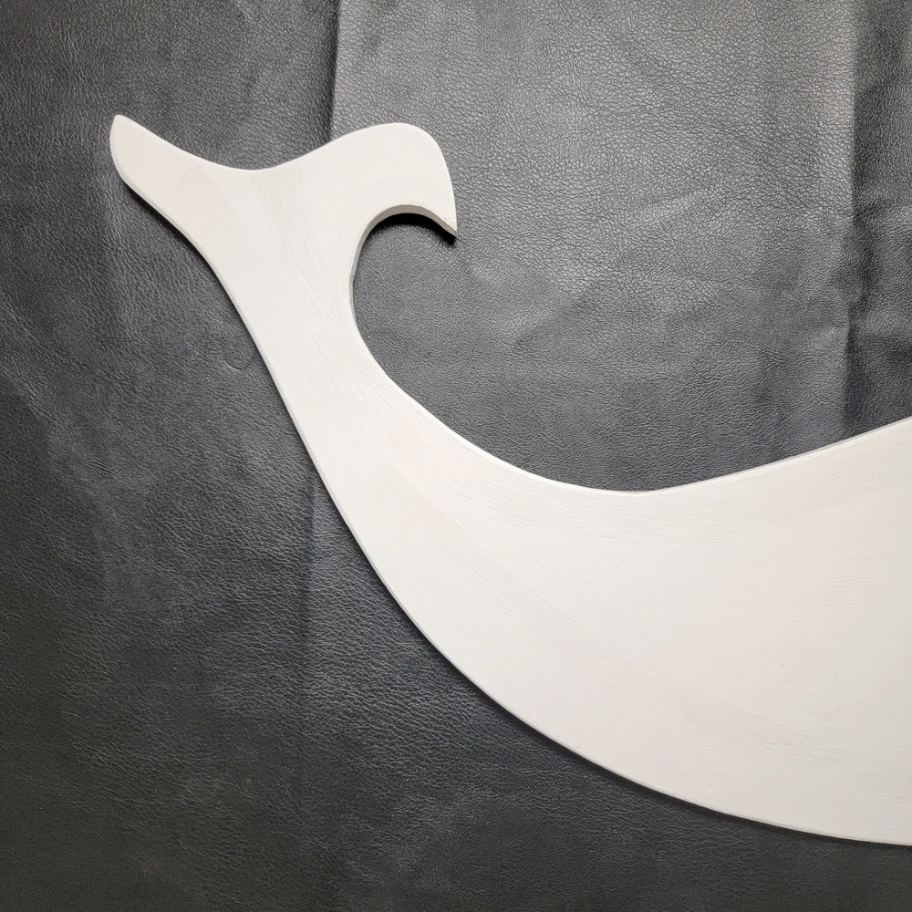 Hand Painted Wood Whale Decor